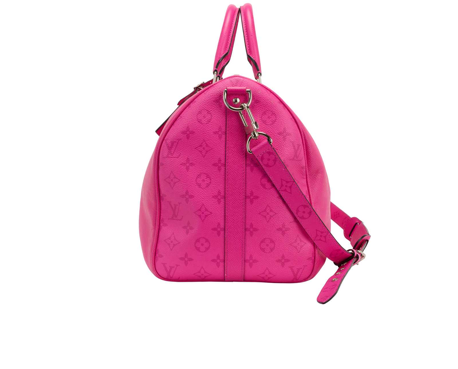 Keepall Bandouliere 50, &pound;2,200, Handbags, Pink, Taigarama, Bottom view